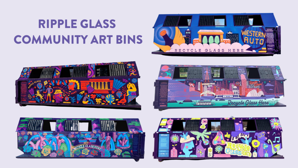 ripple glass community art bins