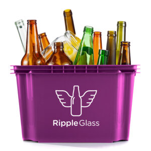 Ripple Glass Tote Bin for Glass Collection Image How to recycle glass