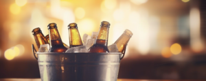 bottles in a bucket