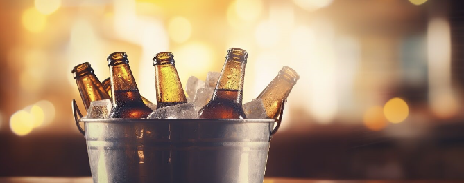 bottles in a bucket